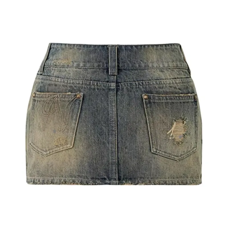 NHZN Denim Short Skirts Women's-1