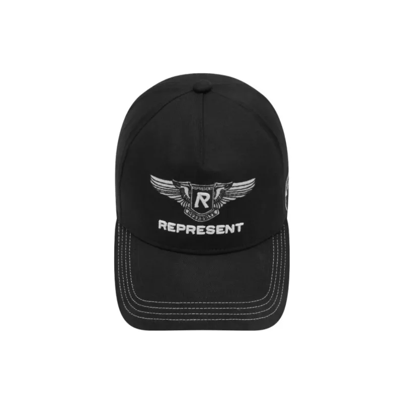 REPRESENT Cotton Twill Baseball Caps Men's Black-2