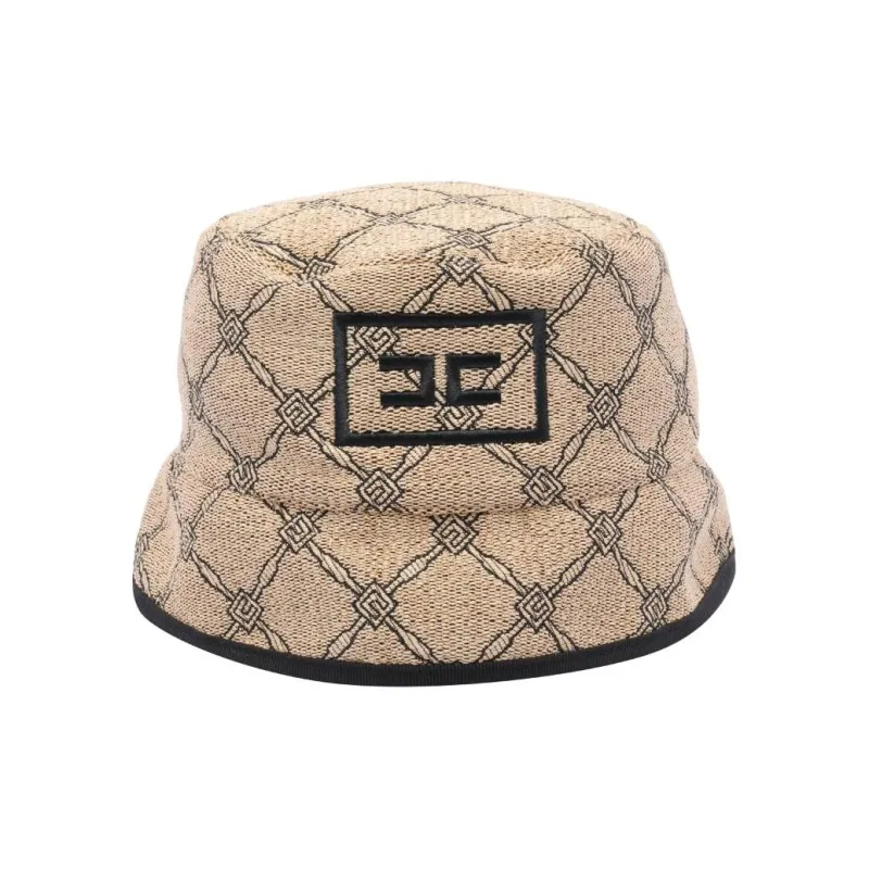 Elisabetta Franchi Raffia Bucket Hat-0