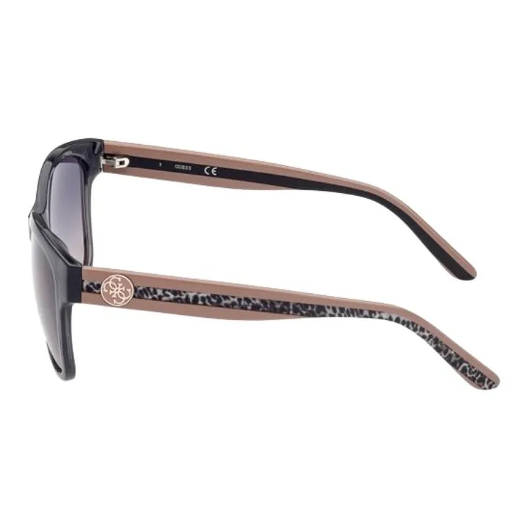 GUESS Plastic Irregular Shape Sunglasses Women's Black-1