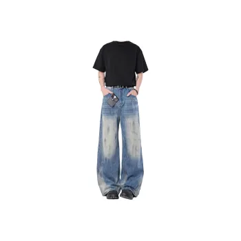 MIIOW Trend Party Series Jeans Unisex Vintage Blue