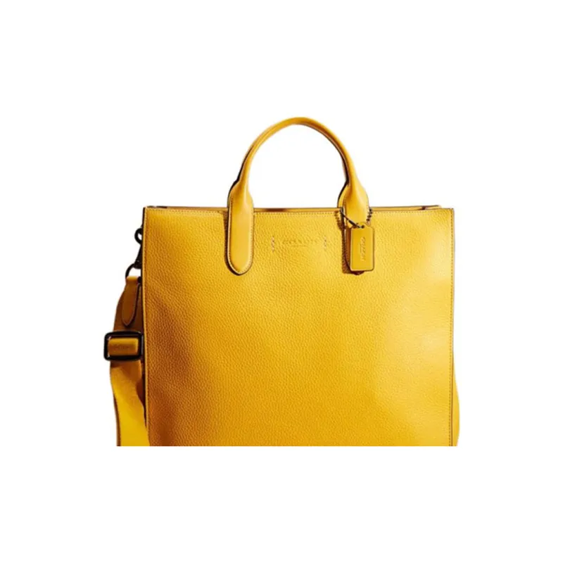COACH Gotham Pebbled Leather Handbag Crossbody Bag Crossbody Handbag Tote Tubas Women's Bright Yellow-2