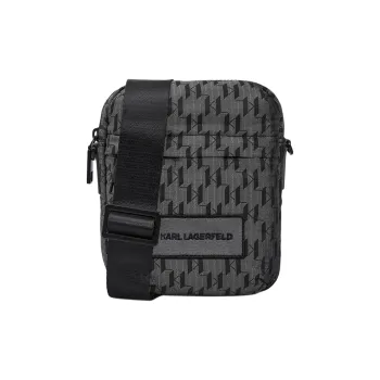 KARL LAGERFELD Polyester Crossbody Bag Men's Gray