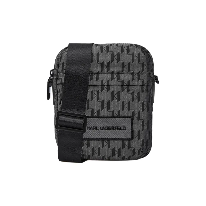 KARL LAGERFELD Polyester Crossbody Bag Men's Gray-0