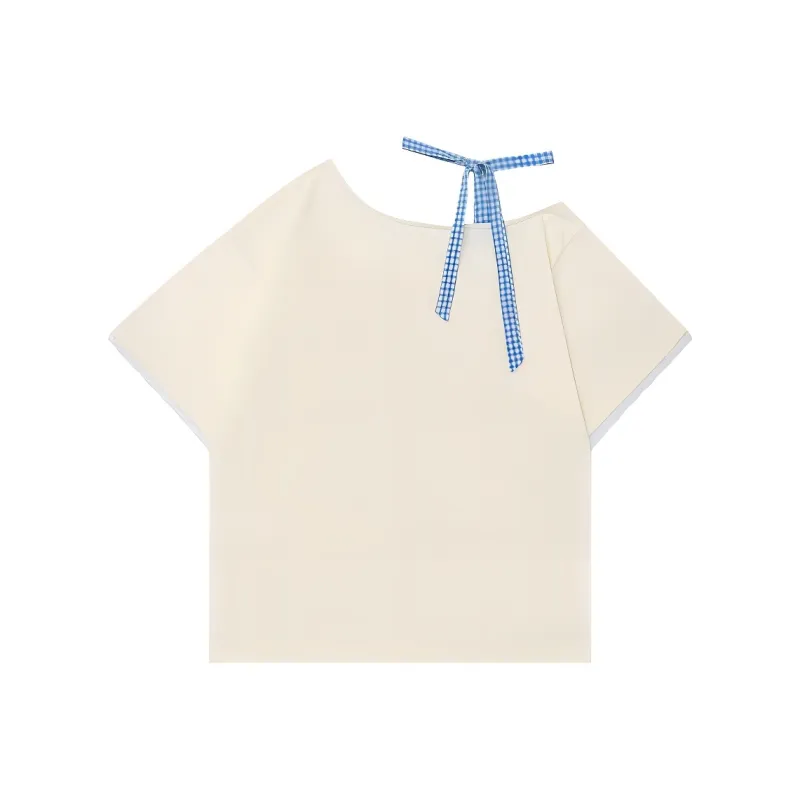 DOKZB T Shirts Women's Cream Apricot-1