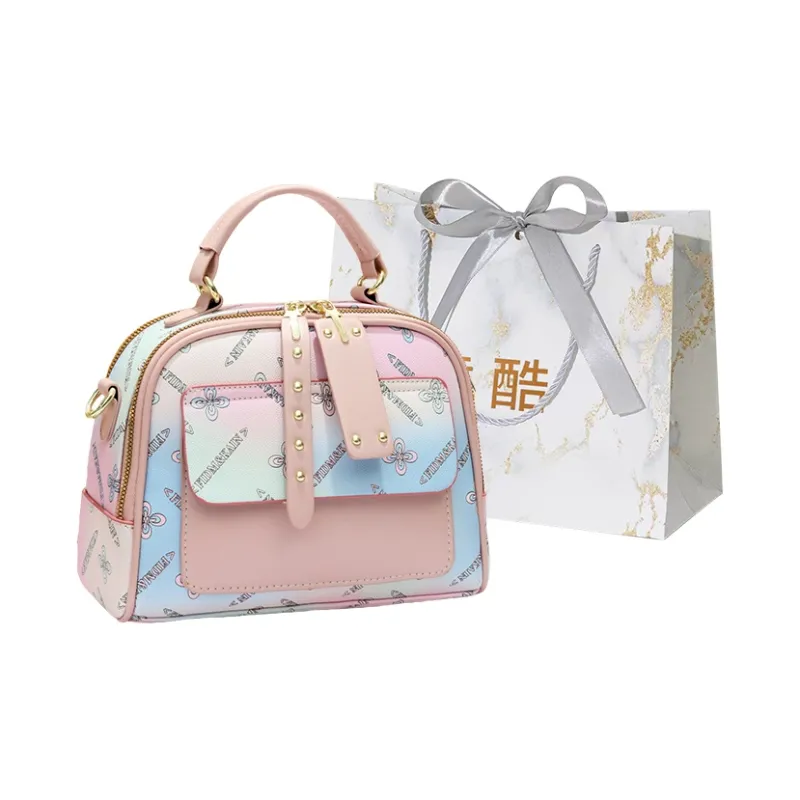 Cool PU One Shoulder Handbag Women's Multicolor-0