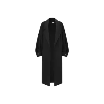 DEEPMOSS Trench Coats Women's Black
