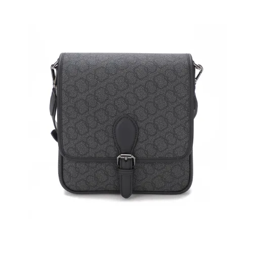 CANUDILO PVC Shoulder Bag Men's Dark Gray Black