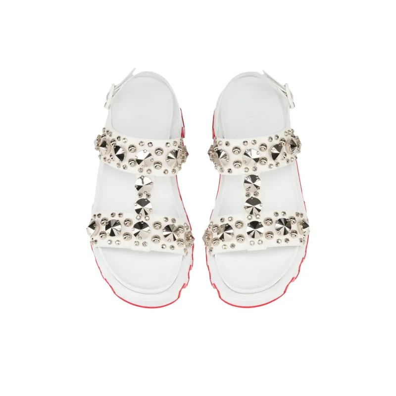 CL Duni Extazza One Strap Sandals Women's White-3