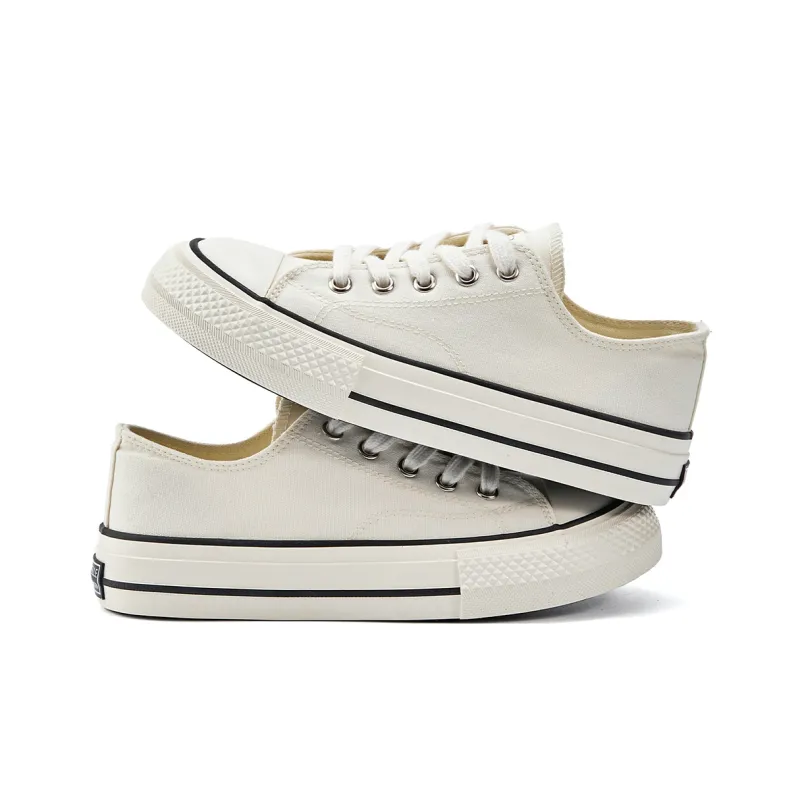 La Chapelle Wear resistant And Lightweight Low Top Canvas Shoes Women's Beige-4