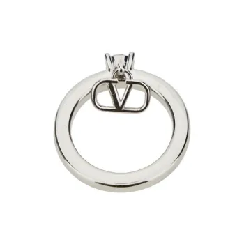 Valentino Crystal Rings Unisex Silver