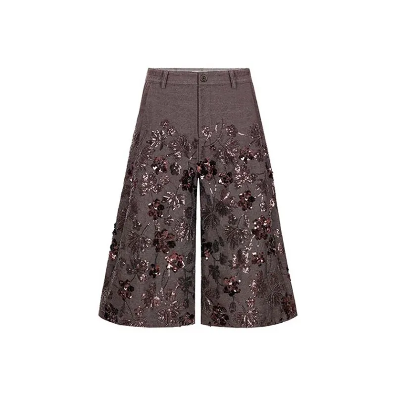 VALLEYOUTH Denim Shorts Unisex Sandalwood Sand Brown-0