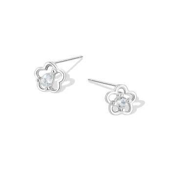 KUMET Sterling Silver Stud Earrings Women's
