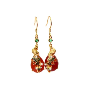 Moon Jewelry Agate Earrings Unisex