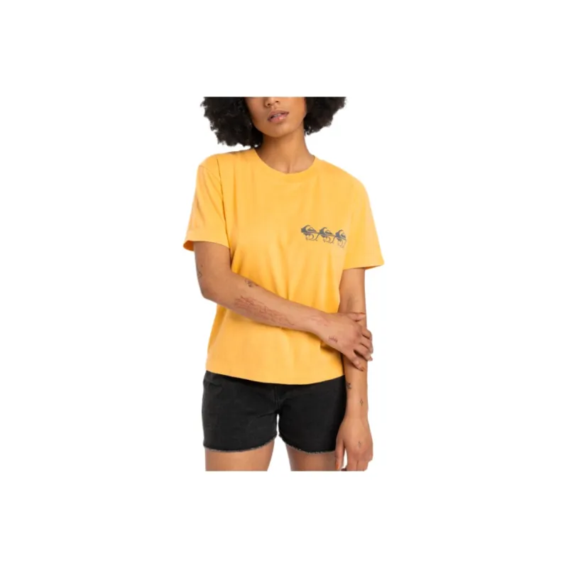 Quiksilver Regular T Shirt Women's Yellow-0