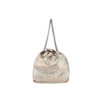 Balenciaga CRUSH Calfskin Bucket Bag, Handbag, Shoulder Bag Women's Beige