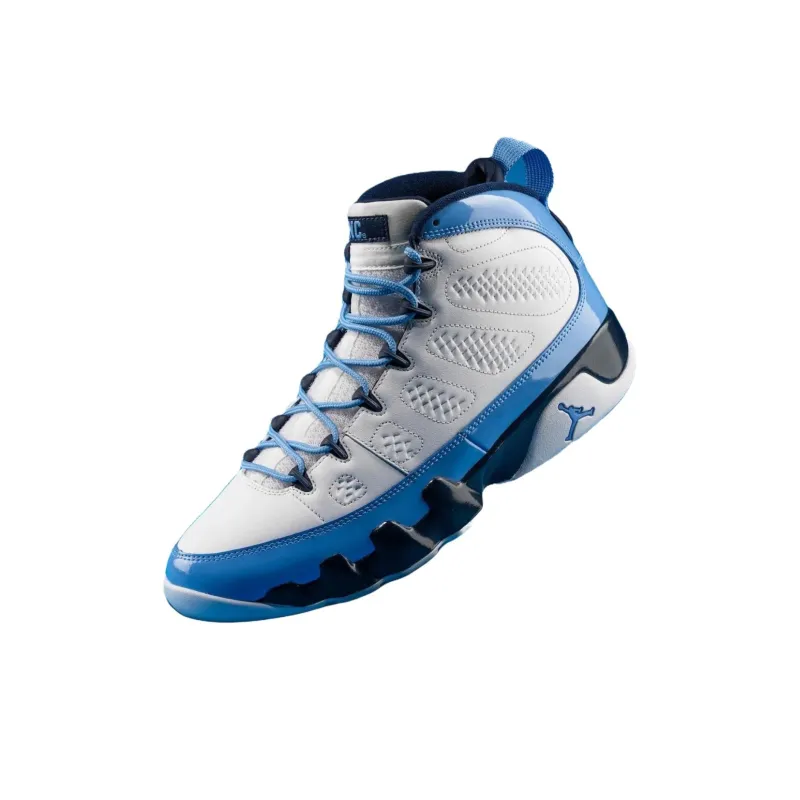 Jordan Air Jordan 9 Anti Slip Wear Resistant Mid Top Basketball Shoes Unisex Blue White-1