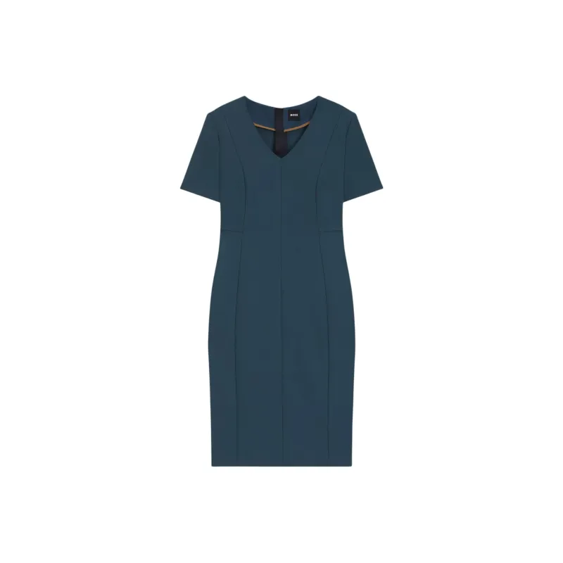 HUGO BOSS Short Sleeved Dress Women's Blue-0
