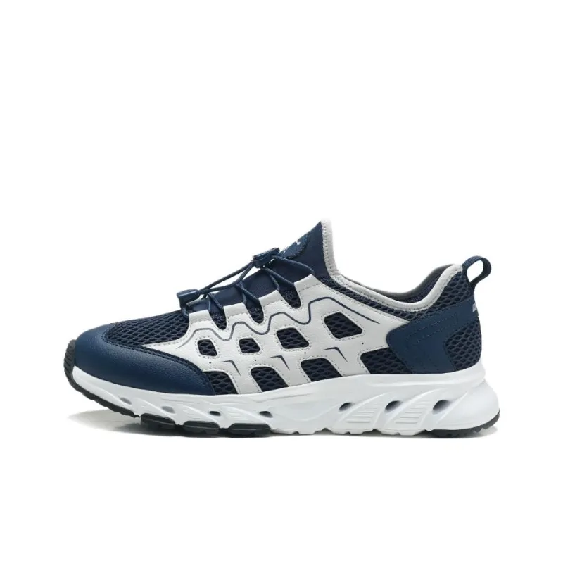 QIAODAN Slip Resistant, Waterproof, And Breathable River Trekking Shoes Men's Graphite Blue Mist Gray-0