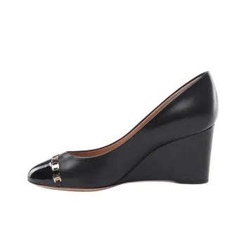 FERRAGAMO Wedge Heel High Heels 6.5cm Women's Black