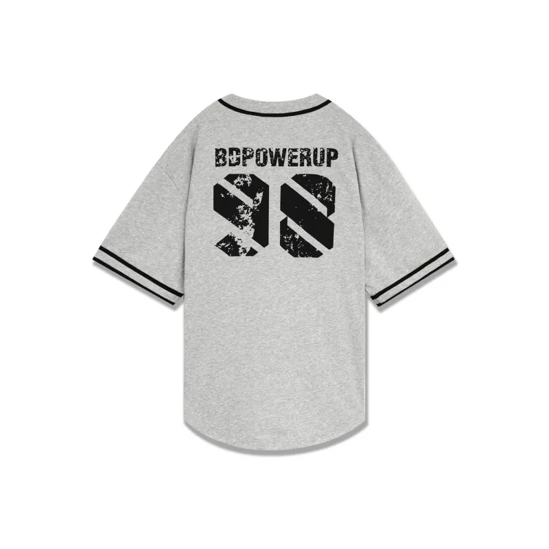 BD.POWER UP+ T Shirts Unisex Heather Gray-1