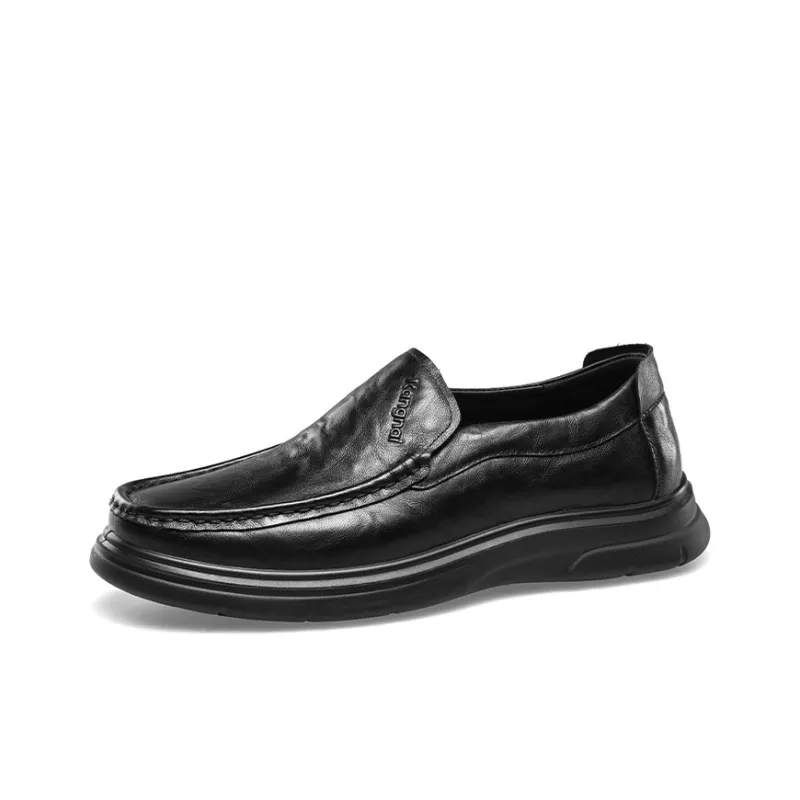KANGNAI Men's Casual Shoes Men Low Top Black-1