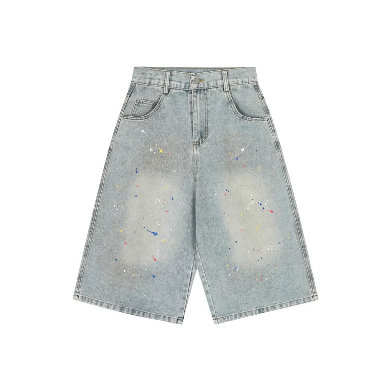 VINMUK Denim Shorts Unisex Blue-0