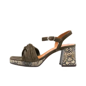 CHIE MIHARA Gelia One Strap Sandals 5.5cm Women's Olive Green