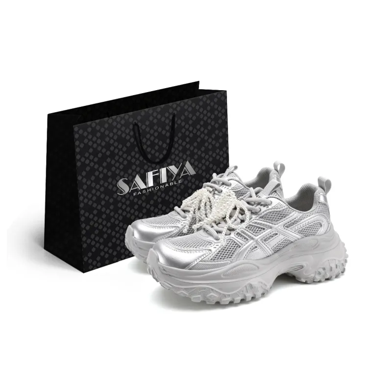 Safiya Cushioning Abrasion Resistant Lightweight Low Top Chunky Sneakers Women's-6