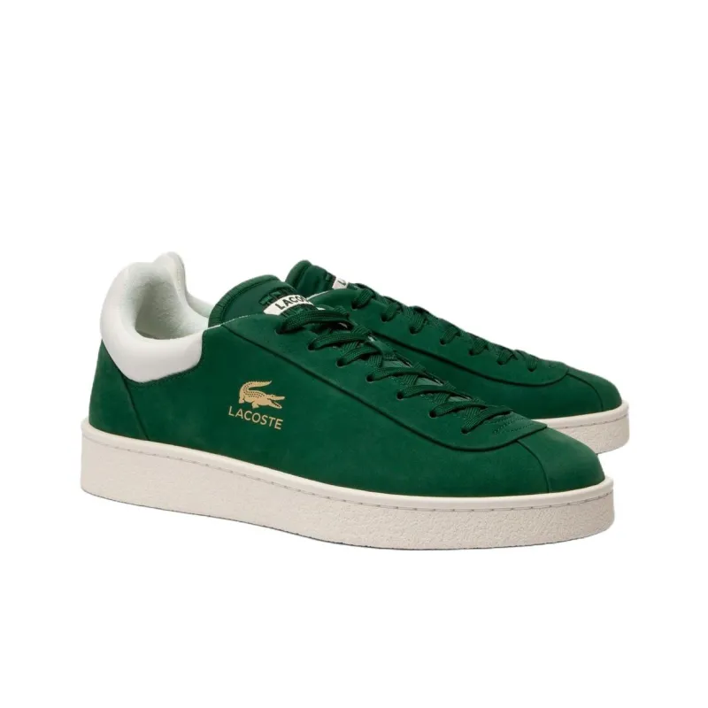 LACOSTE BASESHOT Anti Slip Wear Resistant Low Top Skateboard Shoes Women's Dark Green-1