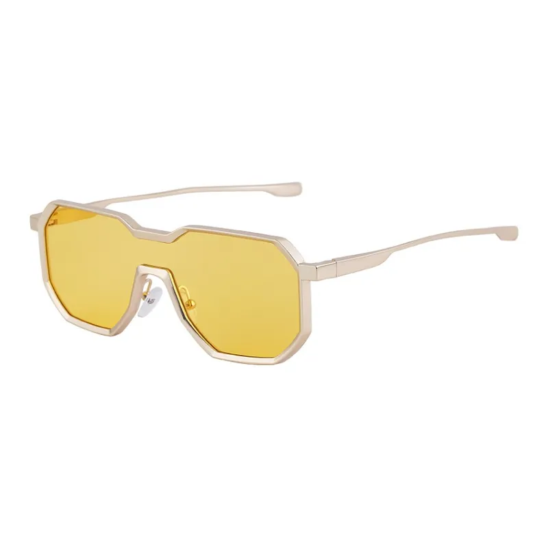 YALMY Metal Square Sunglasses Unisex-5