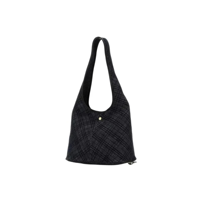 Burberry Cotton Shoulder Bag Women's Black-1
