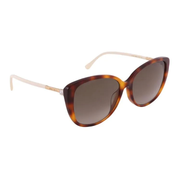 Jimmy Choo Plastic Cat Eye Sunglasses Women's Tortoiseshell-1