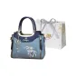 Embroidered-Blue+Shopping Bag