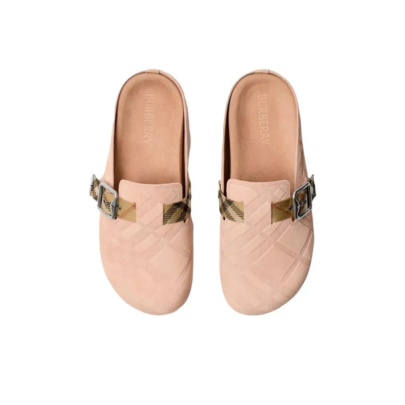 Burberry Closed Toe Slippers Women's Beige-3