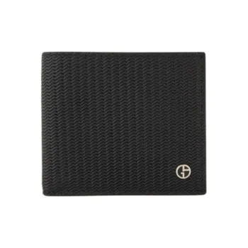 EMPORIO ARMANI Calfskin Wallet Women's Black