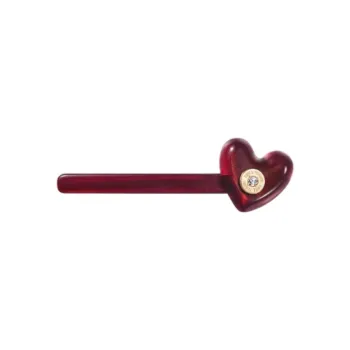 EVITA PERONI Acetate Plate Hair Clips Women's Gemstone Red