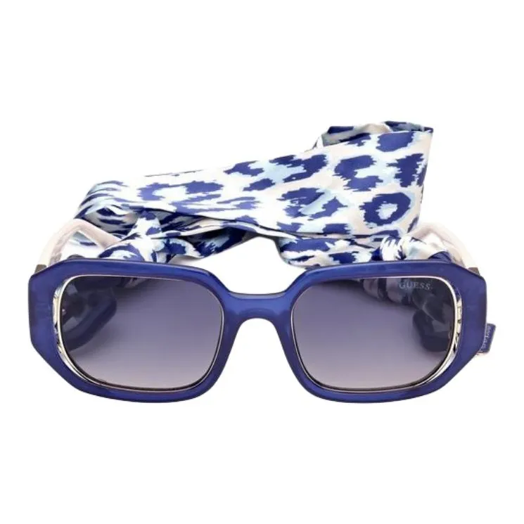 GUESS Square Sunglasses Unisex Blue-2