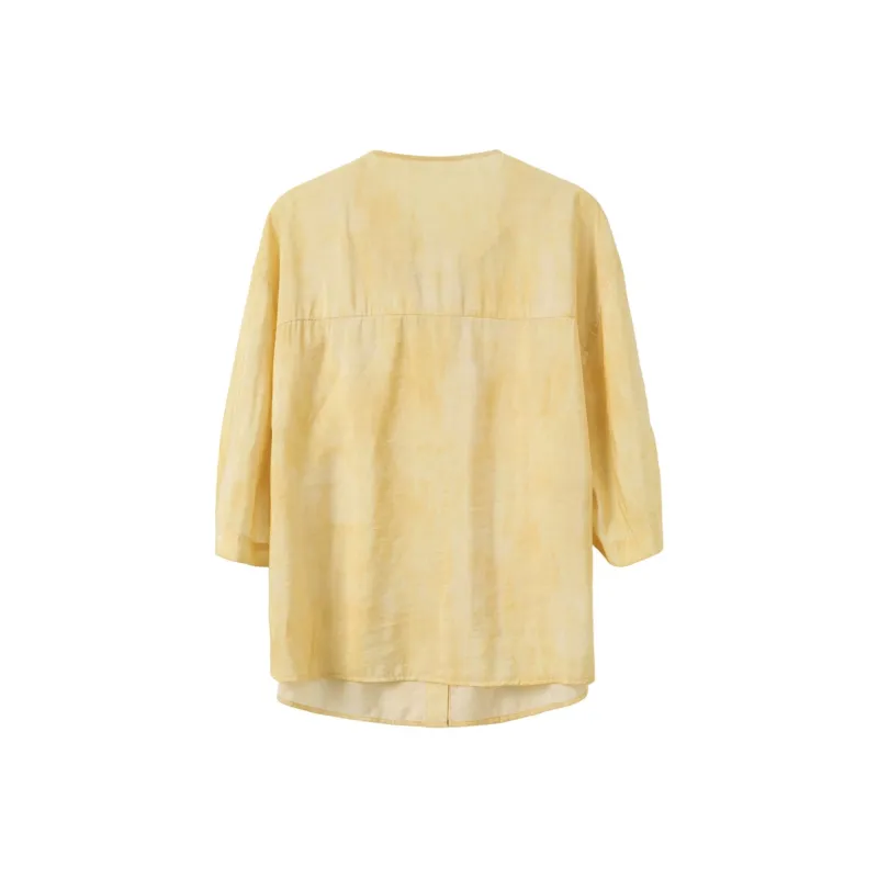 3COLOUR Shirts Women's Yellow Blended-1