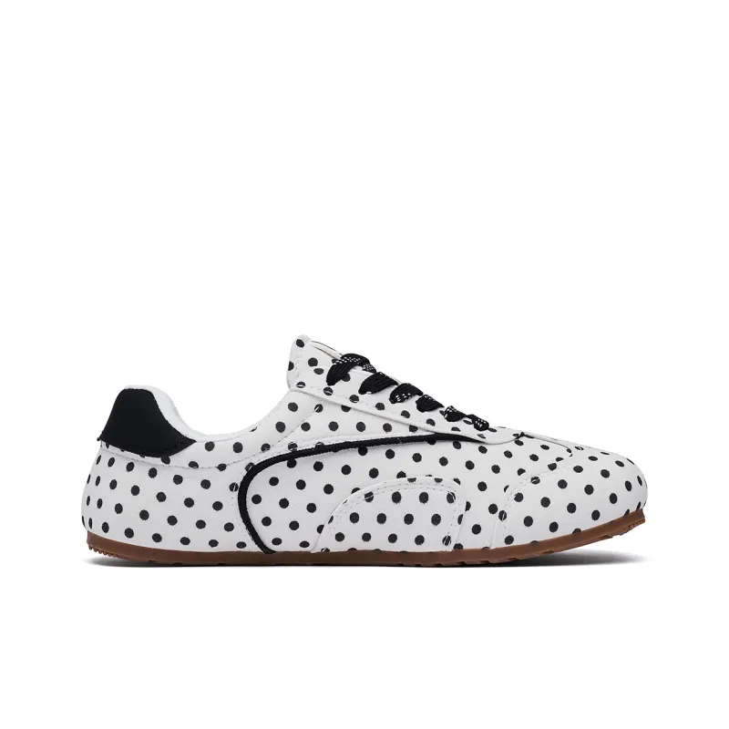 GDXF Slip Resistant, Abrasion Resistant, Lightweight Low Top Casual Shoes Women's White Polka Dot-3