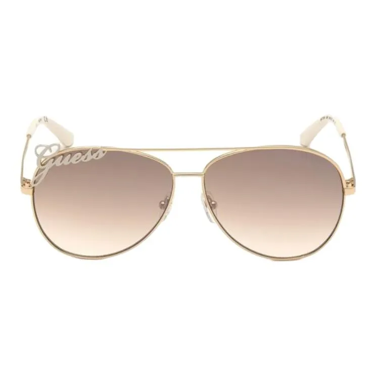 GUESS Metal Aviator Sunglasses Unisex Gold-2