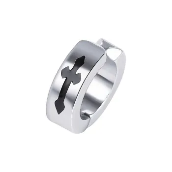 DAIRUO Titanium Steel Clip On Earrings Men's