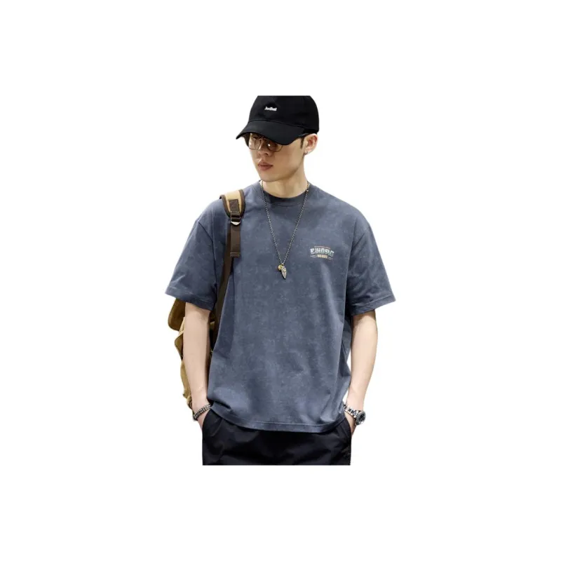 BUYDAUL T Shirts Men Dark Gray-0