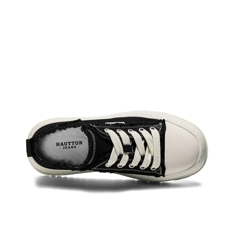 Hautton Breathable, Lightweight, And Abrasion Resistant Low Top Skateboard Shoes Men's-3
