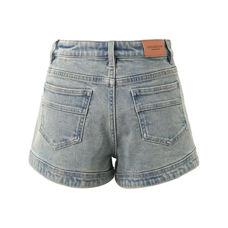3COLOUR Denim Shorts Women's Haze Blue-1