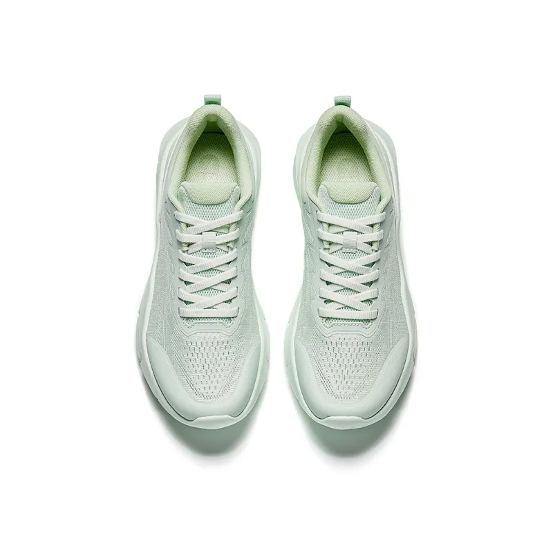 Anta Cushioning And Breathable Low Top Casual Running Shoes Women's Light Sunlit Green-2