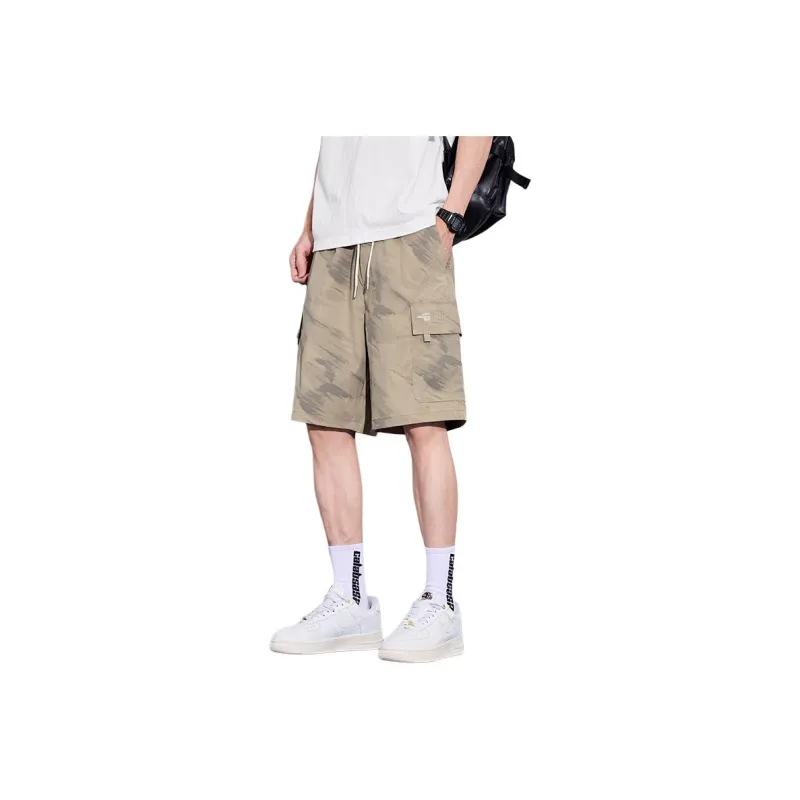 Menglaini Casual Shorts Unisex Khaki[Heavyweight Upgraded]-0