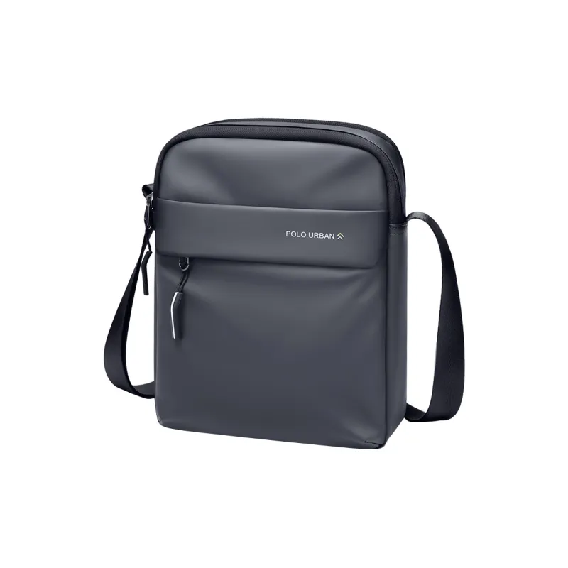 POLO Fabric Crossbody Bag, Shoulder Bag Men's Black/Gray-5