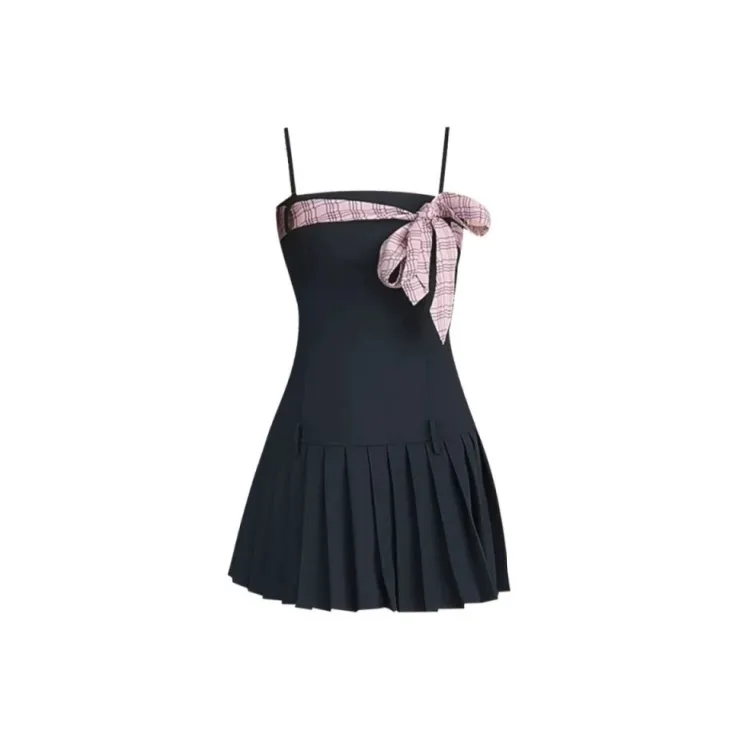 GUOZHEN Slip Dresses Women's Navy Blue-0