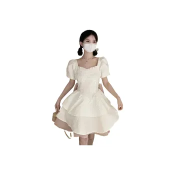 XIANSINIAO 2025 Summer Short Sleeved Dress Women's